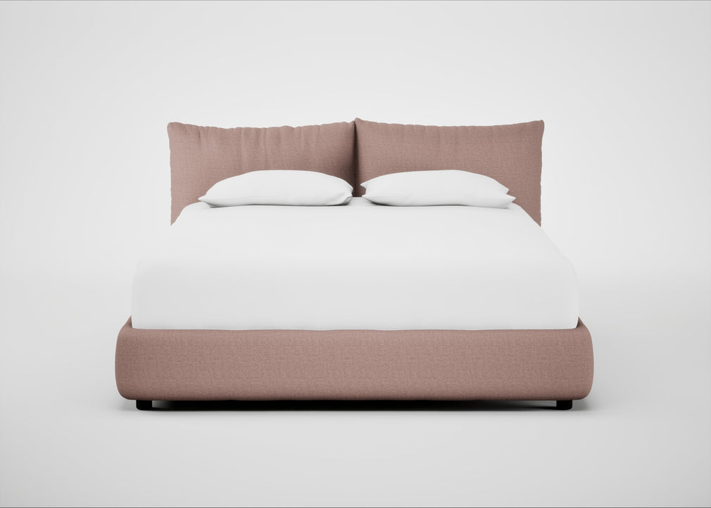 Pillow Storage Bed King / Underbed Storage / Siena Cotton Dusky Pink