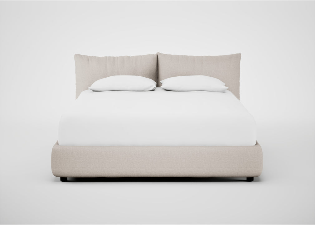 Pillow Storage Bed King / Underbed Storage / Siena Cotton Natural