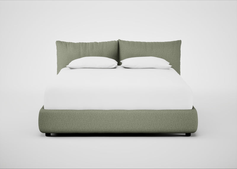 Pillow Storage Bed King / Underbed Storage / Siena Cotton Pistachio