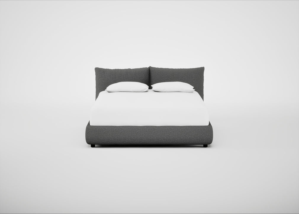 Pillow Storage Bed King / Underbed Storage / Tundra Texture Pewter