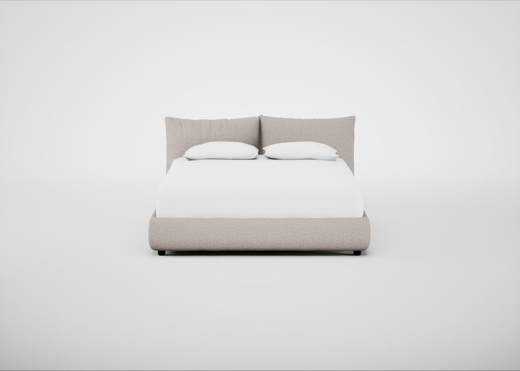 Pillow Storage Bed King / Underbed Storage / Tundra Texture Stone