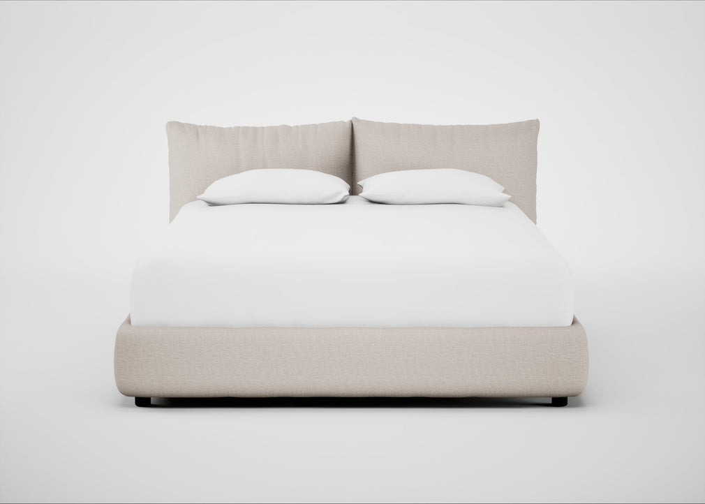 Pillow Storage Bed Super King / Underbed Storage / Siena Cotton Natural