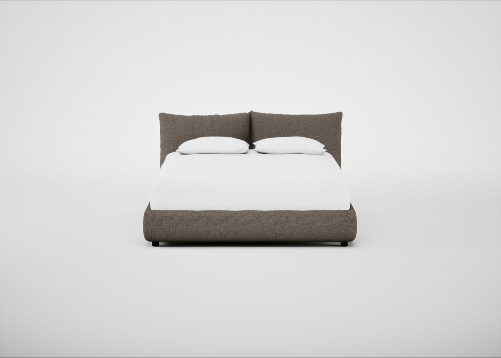 Pillow Storage Bed Super King / Underbed Storage / Tundra Texture Latte