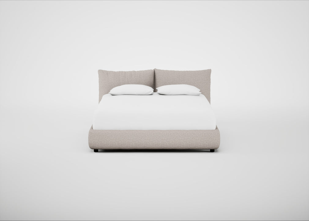 Pillow Storage Bed Super King / Underbed Storage / Tundra Texture Stone