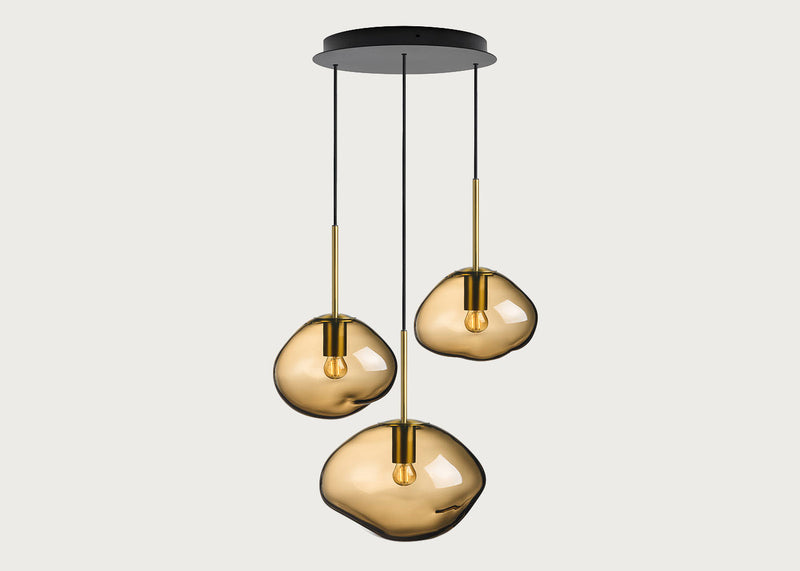 Crystal Stone Mocha Chandelier Light