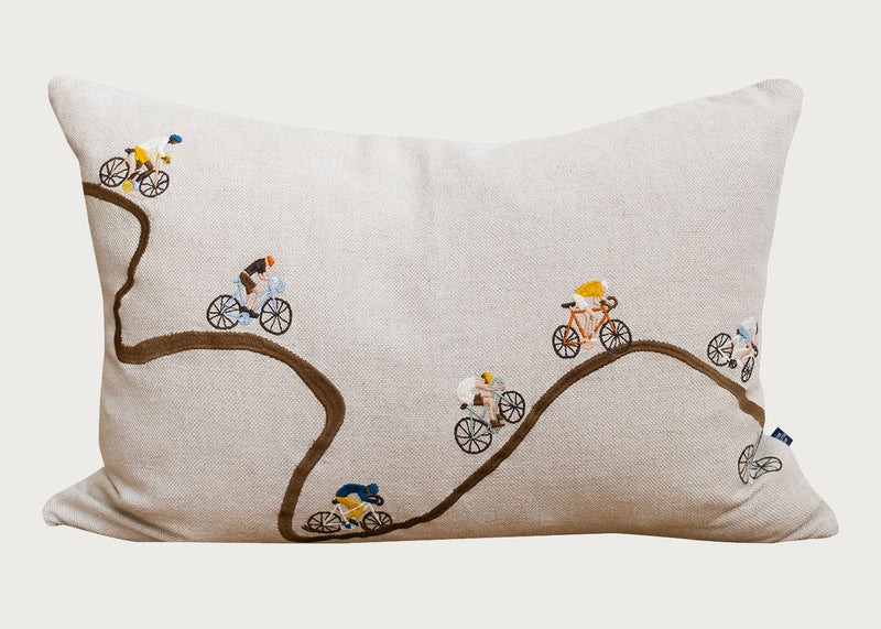 Bikers Embroidered Cushion 38 x 58cm