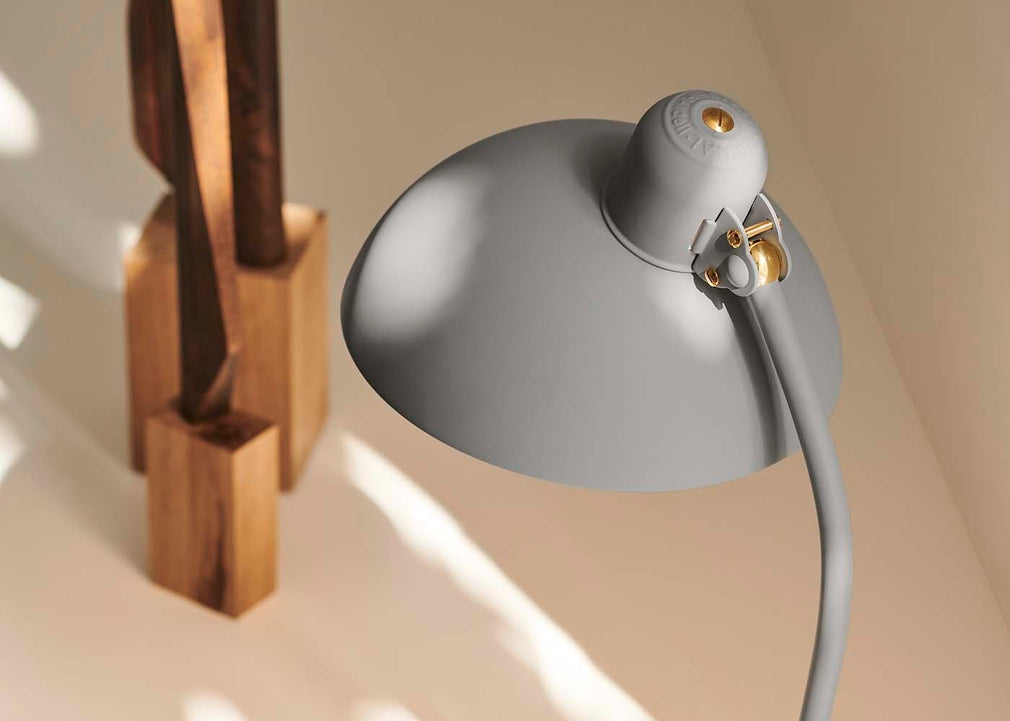 Kaiser Idell Table Lamp Easy Grey/Brass