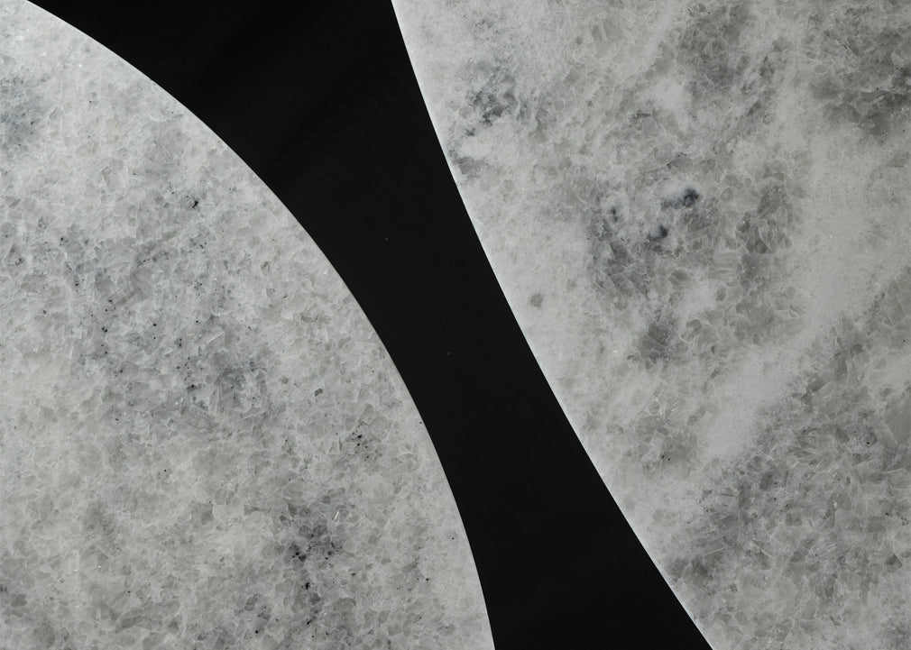 Saarinen Side Table in Limited Edition Iceberg Quartzite