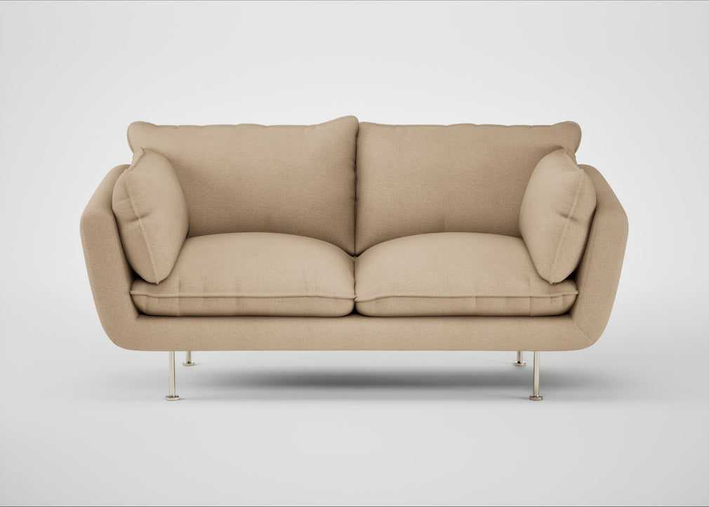 Allora 2 Seater Sofa Capelo Linen-Cotton Bamboo / Stainless Steel