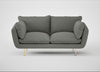 Allora 2 Seater Sofa Boucle Tweed Lapis / Brass