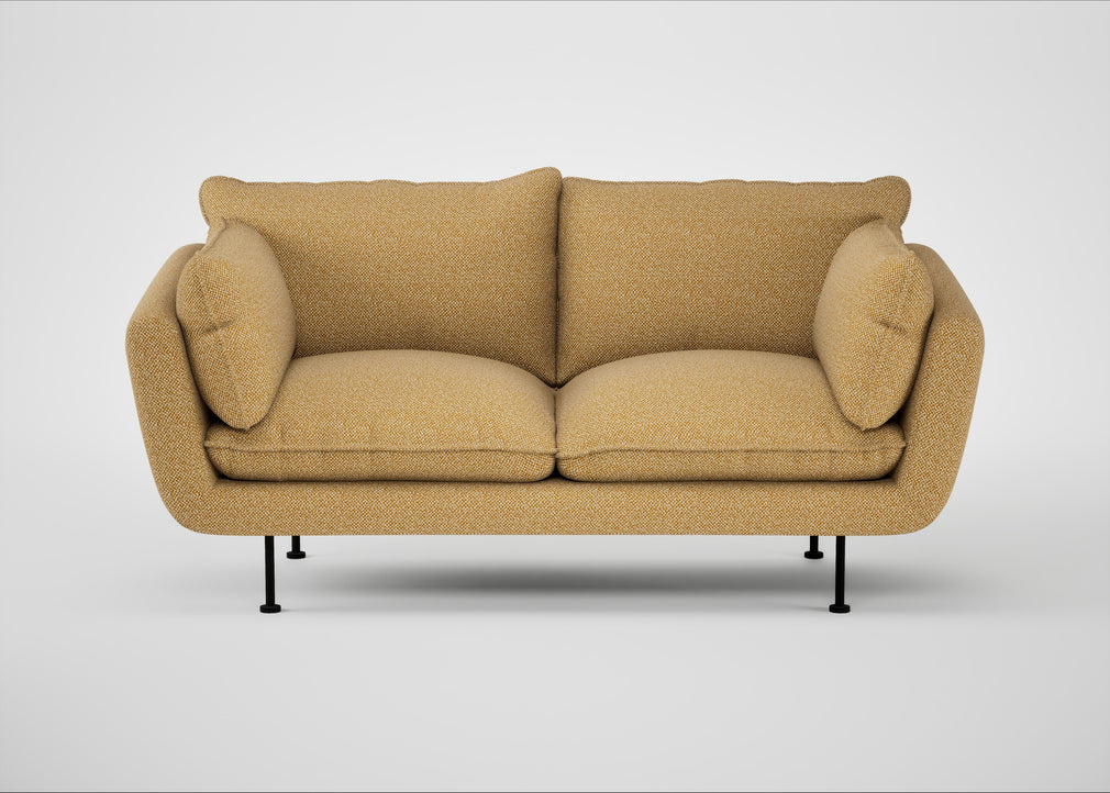 Allora 2 Seater Sofa Boucle Tweed Citrine / Black