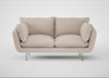 Allora 2 Seater Sofa Boucle Tweed Pearl / Stainless Steel