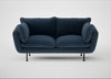 Allora 2 Seater Sofa Boucle Velvet Space / Black