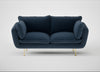 Allora 2 Seater Sofa Boucle Velvet Space / Brass