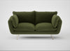 Allora 2 Seater Sofa Boucle Velvet Wilder / Stainless Steel