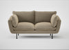 Allora 2 Seater Sofa Boucle Velvet Rocky / Black