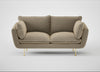 Allora 2 Seater Sofa Boucle Velvet Rocky / Brass