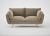 Allora 2 Seater Sofa Boucle Velvet Rocky / Stainless Steel