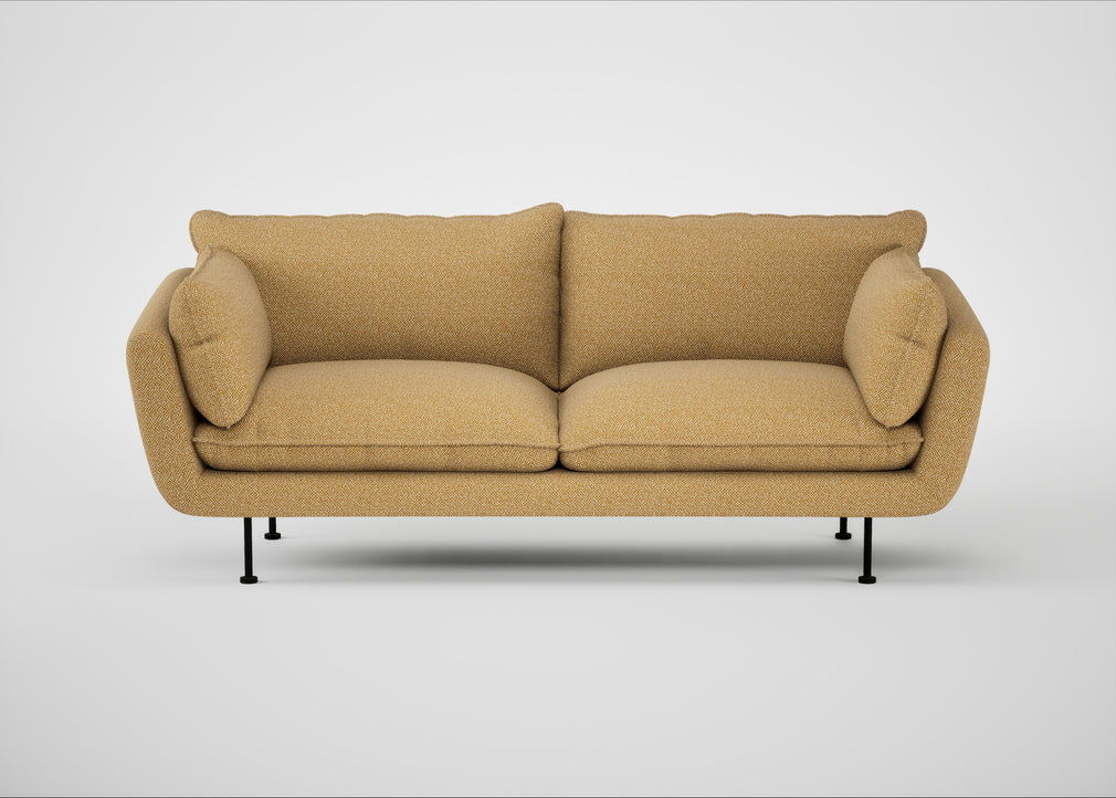 Allora 3 Seater Sofa Boucle Tweed Citrine / Black