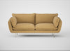 Allora 3 Seater Sofa Boucle Tweed Citrine / Stainless Steel