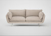 Allora 3 Seater Sofa Boucle Tweed Pearl / Stainless Steel