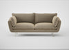 Allora 3 Seater Sofa Boucle Velvet Rocky / Stainless Steel