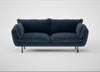 Allora 3 Seater Sofa Boucle Velvet Space / Black