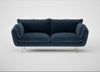Allora 3 Seater Sofa Boucle Velvet Space / Stainless Steel