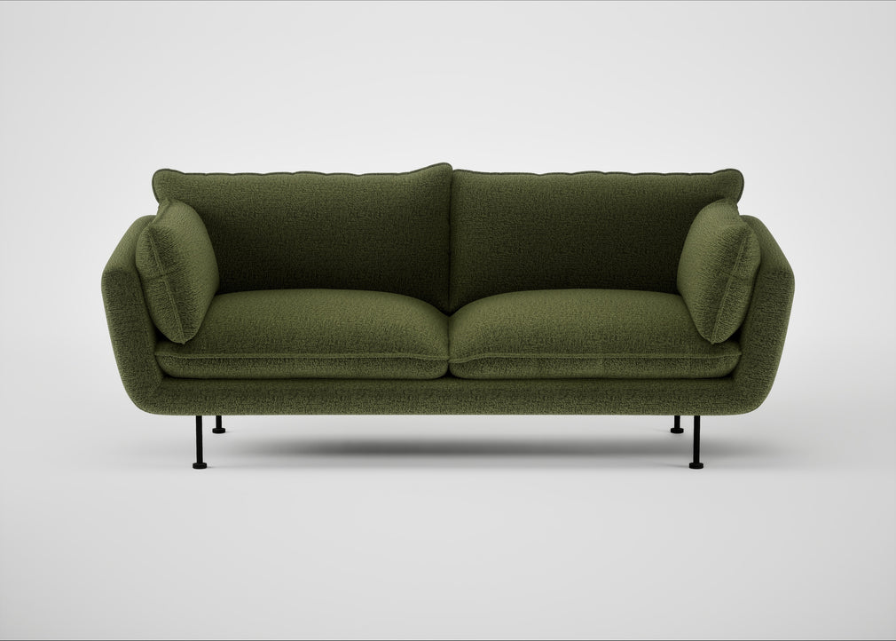 Allora 3 Seater Sofa Boucle Velvet Wilder / Black