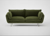 Allora 3 Seater Sofa Boucle Velvet Wilder / Stainless Steel