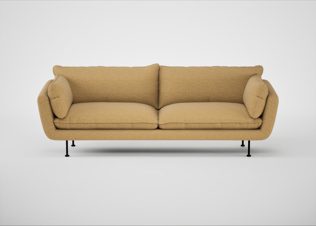 Allora 4 Seater Sofa Boucle Tweed Citrine / Black