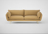 Allora 4 Seater Sofa Boucle Tweed Citrine / Brass