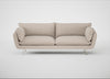Allora 4 Seater Sofa Boucle Tweed Pearl / Stainless Steel