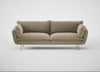 Allora 4 Seater Sofa Boucle Velvet Rocky / Brass