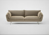 Allora 4 Seater Sofa Boucle Velvet Rocky / Stainless Steel