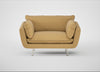 Allora Loveseat Boucle Tweed Citrine / Stainless Steel