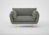 Allora Loveseat Boucle Tweed Lapis / Brass