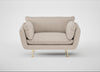 Allora Loveseat Boucle Tweed Pearl / Brass