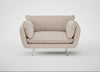 Allora Loveseat Boucle Tweed Pearl / Stainless Steel