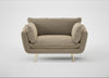 Allora Loveseat Boucle Velvet Rocky / Brass