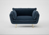 Allora Loveseat Boucle Velvet Space / Brass
