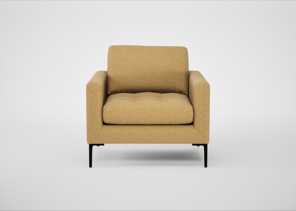 Eton Armchair Boucle Tweed Citrine / Black