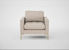 Eton Armchair Boucle Tweed Pearl / Brass