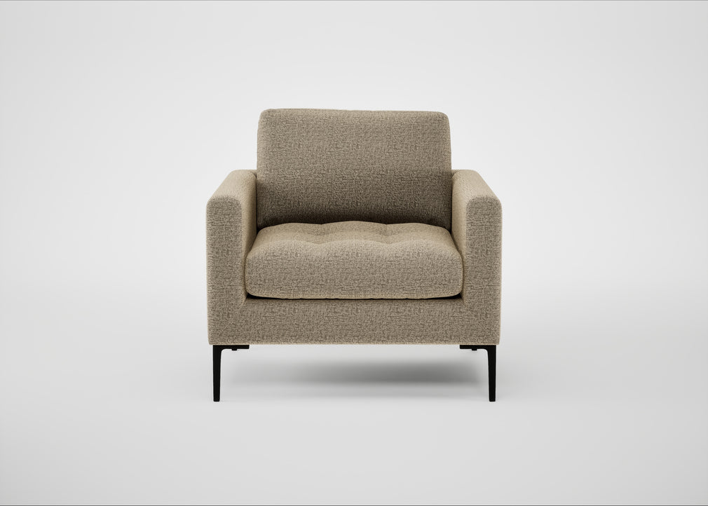Eton Armchair Boucle Velvet Rocky / Black