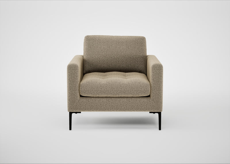 Eton Armchair Boucle Velvet Rocky / Black