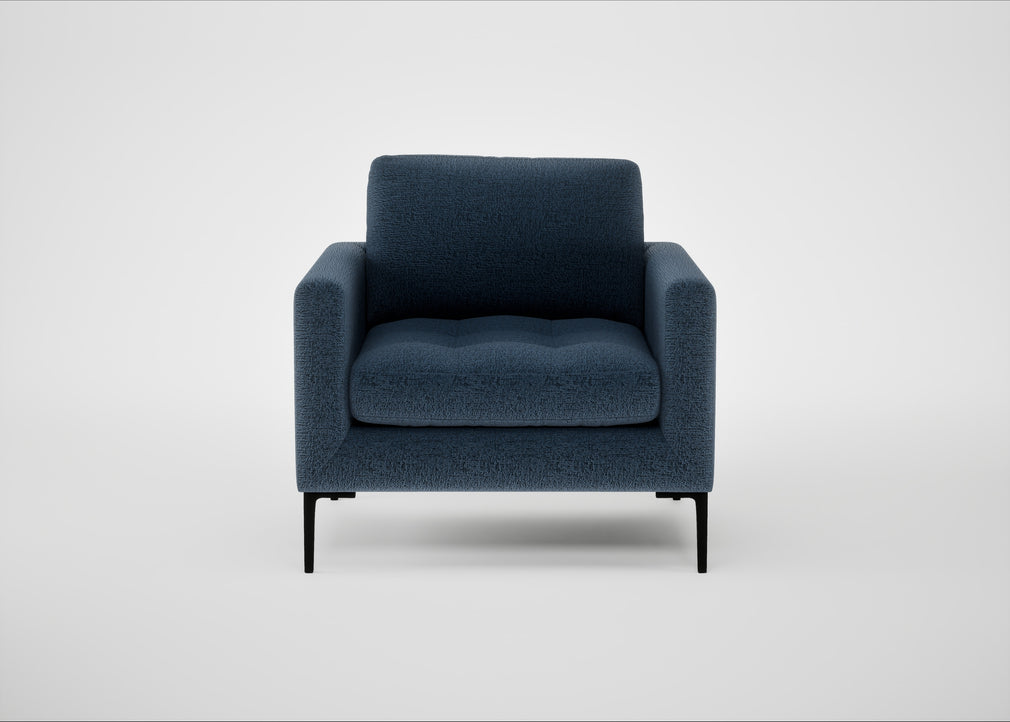 Eton Armchair Boucle Velvet Space / Black