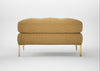 Eton Footstool Boucle Tweed Citrine / Brass