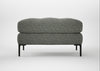 Eton Footstool Boucle Tweed Lapis / Black