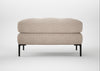 Eton Footstool Boucle Tweed Pearl / Black