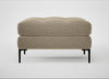 Eton Footstool Boucle Velvet Rocky / Black